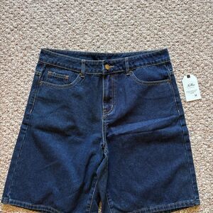 NiMin Clothing Co. Dark Wash Denim Jorts Size Medium